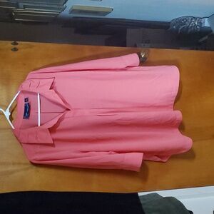 Susan Graver Style Orange/peach Blouse 2X